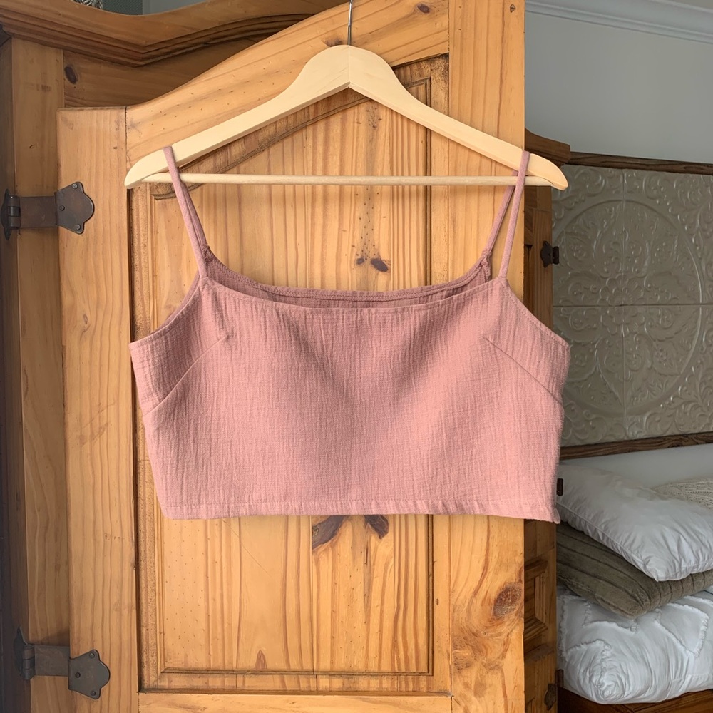 Les Essentiels MTL Women's Terra Cotta Pink Crop Top